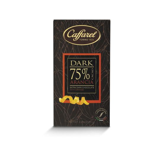 CAFFAREL 80g - Horká čokoláda s pomaranč. 75%