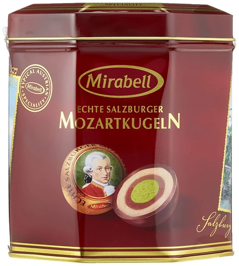 Mirabell Mozartkugeln plnené bonbóny v darčekovej dóze 500g