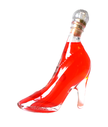 Nannerl Likér červený pomaranč vo fľaši „Sklenená črievička“ 0,04l - miniatúrka