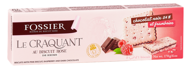 Ružové sušienky s malinovým krémom a horkou čokoládou, 170g