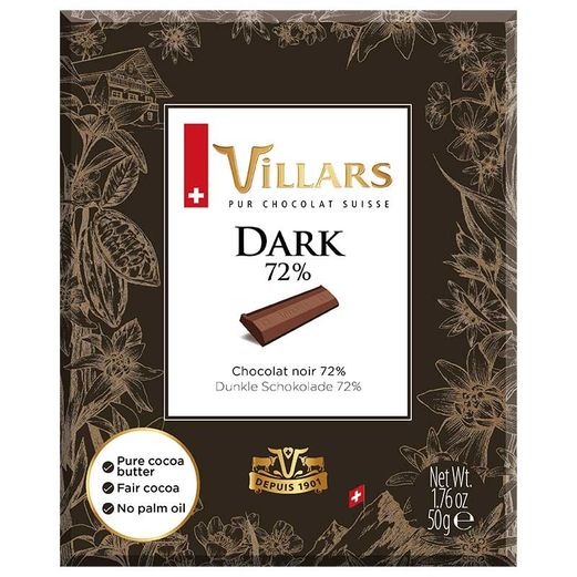 VILLARS Horká čokoláda 72% 50g