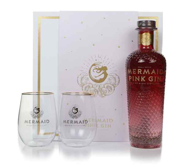 Set MERMAID Pink Gin 0,7l + 2 poháre