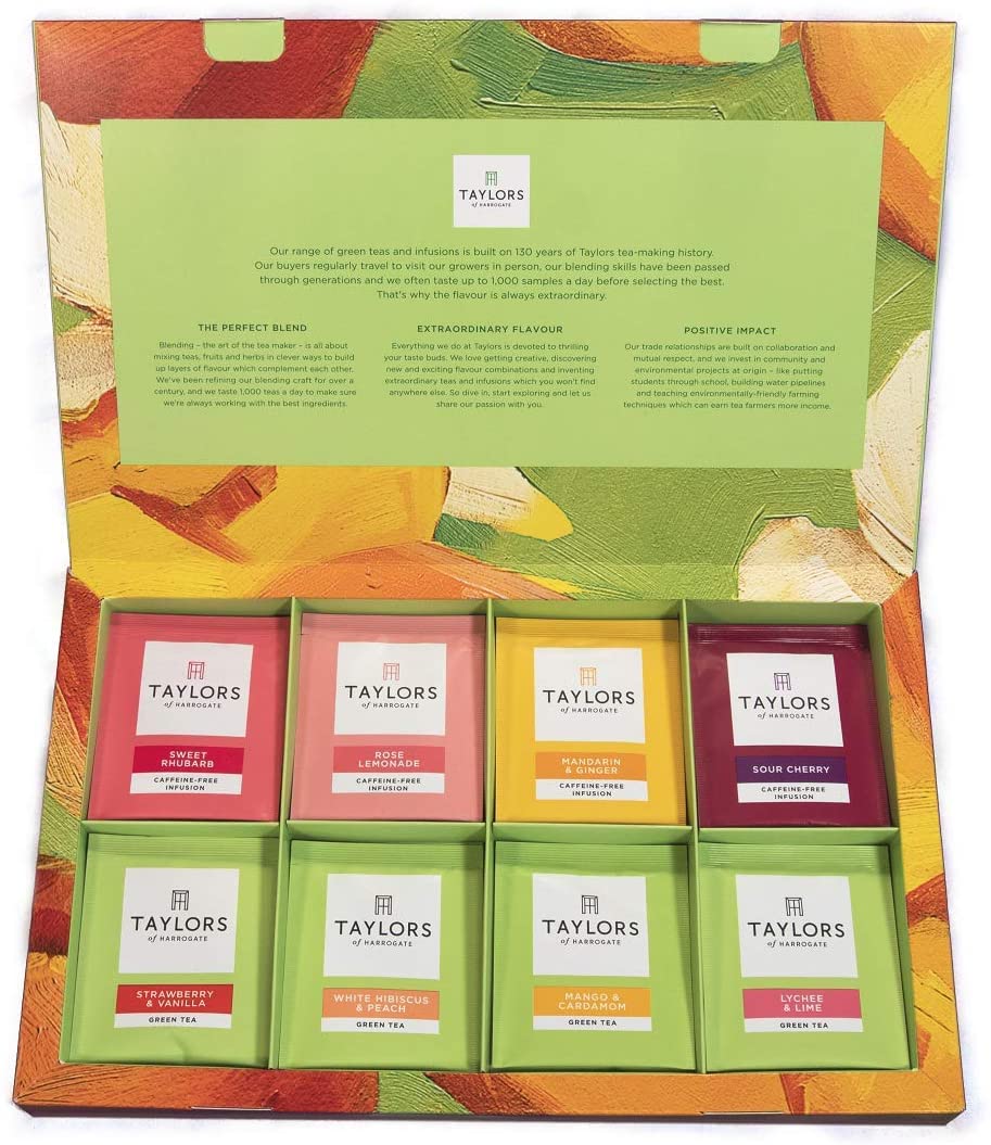 Taylors Čajová kolekcia 8 druhov zelených a ovocných čajov